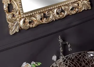 Зеркало Armadi Art NeoArt 515-м 75 см массив дерева золото